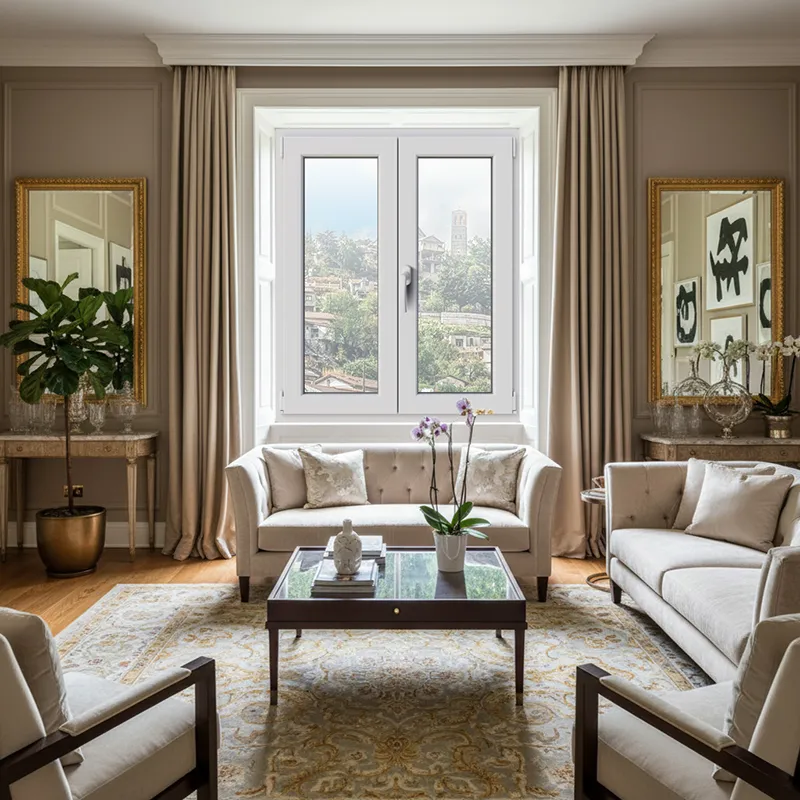 Fereastra PVC termopan Veka Softline 82 alb Aplast ambient