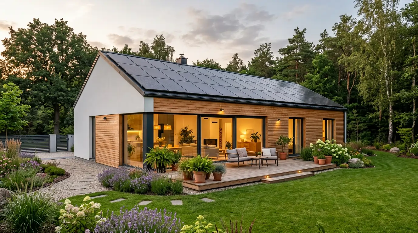 Casa sustenabila cu ferestre pvc termopan Aplast